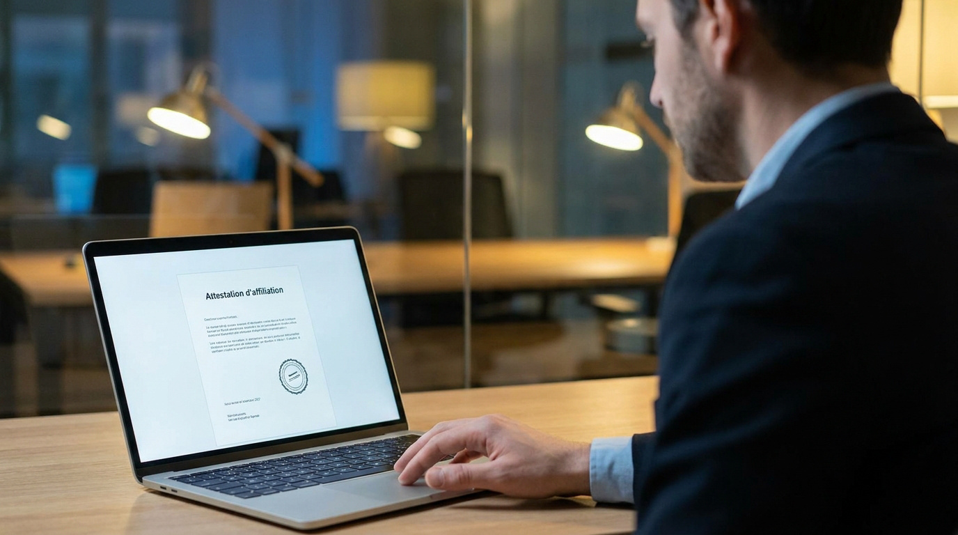 Attestation d'affiliation entreprise | Guide et obtention
